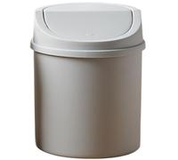 Veesper Mini Countertop Trash Can, 7 x 5 x 5 Creative Mini Trash Can, Small Trash Can with Removable Swing Lid Tiny Garbage Bin Plastic Covered Waste Basket for Bedside Bedroom, Table Top