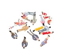 Veesper Miniature People Figures 20pcs G Scale 1:25 Mix Painted Model People Train Park Street Passenger Figures for Model Railway Trains SceneScapes Standing Platform Passengers