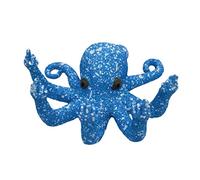 Veesper Octopus Garden Ornament Octopus Figurine Middle Finger Octopus Statue Luminous Resin Octopus Statue for Outdoor Garden Decor Blue