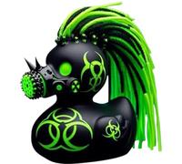 Veesper Rubber Duck, Unique Black Plastic Mini Ducks, 4.7x4.7x4 Bath Duck Toy, Collectible Baby Bath Toys, Creative Gifts for Desk Home Decor Holiday Party Favors Supplies, Style 1