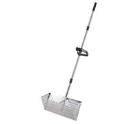Veesper Sand Flea Rake 55.5 Inch Carbon Steel Hollow-Out Beach Rake with Blunt Teeth, Detachable Sifter & Anti-Slip Handle for Sand, Shells, Garden Cleaning