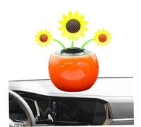 Veesper Solar Dancing Toy, Shaking Head Car Ornaments Solar Dancing Flowers Shaking Head Car Decoration for Office Desk Decoration Sunflower