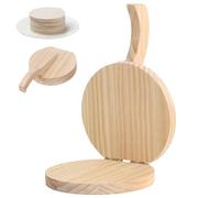 Veesper Wooden Tortilla Press 16.5 Inch Round Corn Tortilla Maker with Handle Traditional Dough Press for Roti Chapati Taco Pataconera and Homemade Flatbreads