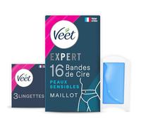Veet Expert - 16 Cold Wax Strips - For Sensitive Skin - Perfect Workmanship - Long Lasting Hair Removal