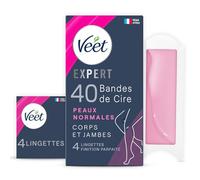 Veet Expert - 40 Cold Wax Strips for Body & Legs - Normal Skin - Perfect Finish - Long Lasting Hair Removal