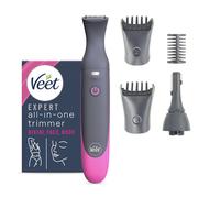 Veet Expert Electric All-in-one Trimmer, Women Hair Removal Device Bikini, Face & Eyebrows Multi-Use, USB Charging & Accessories Rechargeable, 100per