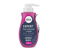Veet Expert Hair Removal Cream 400 ml, Fast-Acting Depilatory for Women, All Skin Types, Suitable On Arms, Legs, Underarms, Bikini