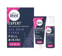 Veet Bikini Kit: 50 ml Cream And Moisturiser Foam, Expert Genital Pubic Hair Remover With Shea Butter For Smooth Skin