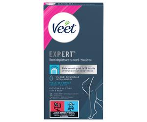 Veet Expert - ready-to-use wax strips - for dry skin (12 pcs)