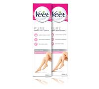 Veet Pure Hair Removal Cream Legs, Body, Armpits and Bikini Zone for Normal Skin, Dermatologically Tested, 400 ml (2 Packs x 200 ml)