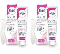 Veet Hair Removal Cream for Normal Skin, 200 ml (Pack of 2)