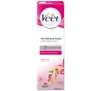 Veet Pure Hair Removal Cream For Legs And Body, Normal Skin, 100 ml With Spatula, Long-Lasting Smoothness, Hydrating, Exfoliating, Minimal Ingredients, Packaging Varies