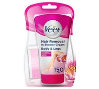 Veet Hair Removal, In Shower Cream, Body & Legs, Normal Skin, 150ml each, 1 Sponge