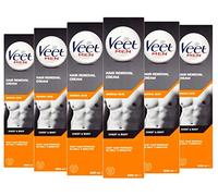 Veet Men Hair Removal Cream, 200ml (200mlx6), Chest & Body, Sensitive Skin