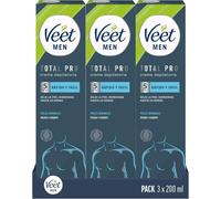 Veet Men Hair Removal Cream for Chest, Back Arms and Legs, Sensitive Skin, 200ml (Pack of 3)