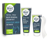 Veet Men Intimate Hair Removal Cream 100ml + After Care Balm 50ml 5 Min 7 Days