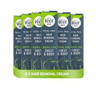 Veet Men’s Hair Removal Cream, 200ml (Pack of 6, 1200ml), No Risk of Cuts, Quick and Easy, 7 Days of Smoothness, Removes Short Hair, 24 Hour Hydration