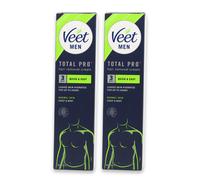 Veet Men Total Pro Hair Removal Cream 200ml | Sensitive Skin | Quick Results X 2