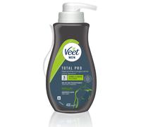 Veet Men Total Pro™ Hair Removal Cream (400 ml/13.5 fl oz) with a convenient dispenser
