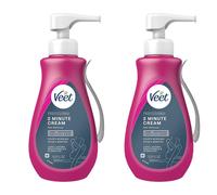 Veet Professional Dermatologically Tested 13.5 Fl Oz. 2 Minute Hair Removal Cream with Spatula for Arms Underarms Legs & Full Bikini (2 Pack)
