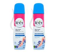 Veet Spray-on Hair Removal Cream, Legs & Body, Sensitive Skin, 150ml each (pack of 2, 300ml),