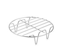 Veeteah 1 Pack 6/7/8/9 Inch Air Fryer Accessories, Stainless Steel Cooking Rack Round, Kitchen Steel Single-layer Grill Rack Grid, For Cooking Cooling Steaming Baking
