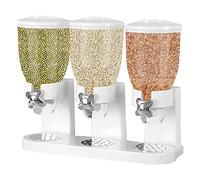 Veeteah 2L Triple Cereal Dispenser Cereal Containers Storage Dispenser Dry Food Cereal Dispenser Cereal Dispenser Countertop Triple Food Dispenser For Kitchen Home