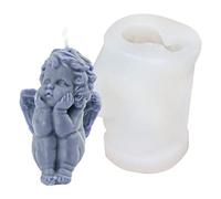 Veeteah Angel Candle Mold - Realistic Cherub Shaped Silicone Mold,Baby Angel Silicone Candle Mold Soap Mold Cake Decoration Fondant Baking Tool Angel Resin Mould