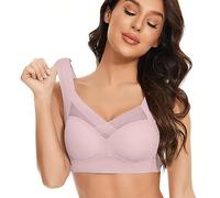 Veeteah Bra - Wireless Ergonomic -Up Comfort Bra with Back Support,Breathable and Non-Slip Bras for Women and Girls Pink