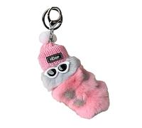 Veeteah Caterpillar Keychain, Caterpillar Keychain with Sunglasses and Winter Knit Hat - Cute Key Chain, Car Key Chain Toy Anti-Lost for Bag Purse