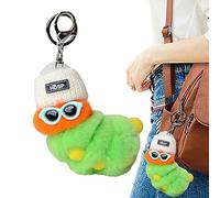Veeteah Keychain - Caterpillar Cute Rex Rabbit Faux Keychain | Anti-Lost Caterpillar Key Chain Cute Cartoon Plush Doll Pendant for Women and Girls