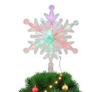 Veeteah LED Snowflake Tree Topper - Decorative Tree Topper with Diversed Lighting Modes | Tree Topper with USB for Indoor Holiday Decor, Tree Toppers Decorations