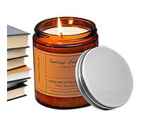 Veeteah Soy Scented Candle | Aromatherapy Soy Wax Candle,Hand-Poured Candles in Amber Glass Jar, Candle for Birthdays, Women & Men