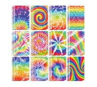 Veeteah Tie Dye Note Book - 24-pieces Small Inspiration Notpads - Colorful Tie Dye Party Favors for School Home Birthday Thanksgiving Christmas Friendship