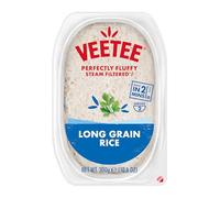 Veetee Long Grain Rice Microwave Trays, 280 g (Pack of 6) | Premium White Steam-Filtered Fluffy Grains | Convenient & Ready in 2 Minutes | Quick Meal & Bulk Cupboard Food | GMO-Free & Low Salt