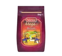 Veetee Mega Extra Long Premium Rice long grain basmati Product from India 5kg Pack of 1