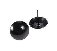 VeEthi 10Pcs Black Upholstery Nails Jewelry Wooden Box Sofa Decorative Tack Stud Pushpin Doornail Furniture Hardware 25 * 25mm