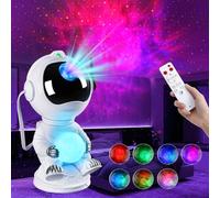 Veetop Astronaut Galaxy Projector, Star Projector Starry Night Light with Nebula,Adjustable Spaceman Light with Moon Lamp, Remote Control & Timer, USB Powered 360°Rotation Gift for Kids Adult Bedroom