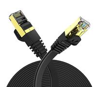 Veetop Flat Ethernet Cables 2m/6.5ft Cat7 High Speed 8Gbps RJ45 Cat 7 Networking Ethernet Cable with STP Copper Wires Shielded & Gold Plated Connector for Computer Laptop Router Patch