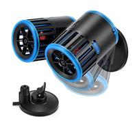 VeftBltrem 25W Dual Head Aquarium Wave Maker, 20000L/H 3-Speed Circulation Pump Ultra Quiet for 100~180cm 360L Fish Tank, 360° Adjustable Wave Maker for Aquarium