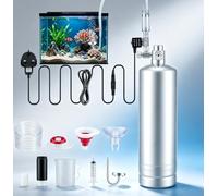 VeftBltrem 2L Aquarium CO2 System Generator Kit - Stainless Steel Carbon Dioxide Reactor with Automatic Solenoid Valve, Visual Bubble Counter & Aluminium Alloy Diffuser for Planted Tanks 20-200L