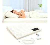 VeftBltrem 70x200cm Grounding Bed Sheet & Grounding Mat -90% Organic Cotton with 10% Silver Fiber, UK Plug Ready, Natural Wellness & Earth Energy for Better Sleep, Stress Relief & Balanced Living