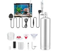 VeftBltrem Aquarium CO2 Generator Cylinder Kit, 2L Stainless Steel CO2 Reactor System with Solenoid Valve, Visual Bubble Counter & Diffuser for Aquatic Plants