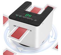 VeftBltrem Card Shuffler and Dealer Machine, Automatic Card Dealer Machine - Random Dealing, Shuffle-Free,360° Rotating,8 Player Support, USB Rechargeable, for Poker/UNO/Games (1-2 Decks)
