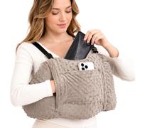 VeftBltrem Post Mastectomy Pillow, Post Surgery Recovery Must Haves with 5 Pockets, Lightweight Hysterectomy Pillow, Breast Surgery Gifts for Women Help for Recovery and Rest, Grey