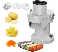 Veg Chopper and Dicer,180kg/h Vegetable Dicer Slicer Grater 3 in 1 Electric Vegetable Chopper Fruit Cutting Shredder with 6/8/10/13/15/22mm Blades, 2-4mm Thickness Adjustable Slici