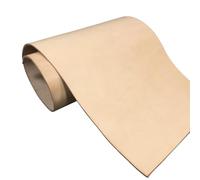 Veg Tan Full Grain Leather Cowhide Pre-Cut Pieces 8-9 oz. (3.5mm) - Tooling Leather Hide - Vegetable Tanned Leather for Tooling, Carving, Molding, Dyeing (White-Veg Tanned, 12"x18")