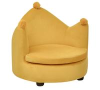 Kids Chair Crown VEGA Velvet Yellow
