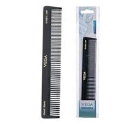 Vega Half Coarse and Half Fine General Grooming Comb, Black