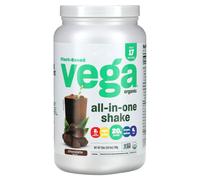 Vega, Plant-Based, Organic All-In-One Shake, Chocolate, 1 lbs (708 g)